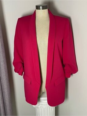 NWT ZARA Hot Pink Open-Front Blazer Jacket